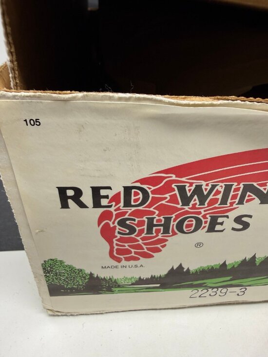 Vtg Red Wings SuperSole Safety Toe Leather Work Boots US 9.5 E Brown USA 2239-3